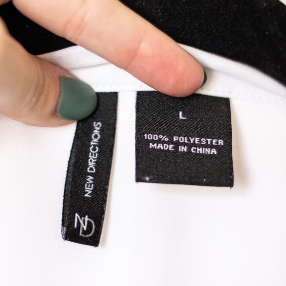 New Directions | White and Black Ruffle Blouse Lolita - Picture 5 of 5